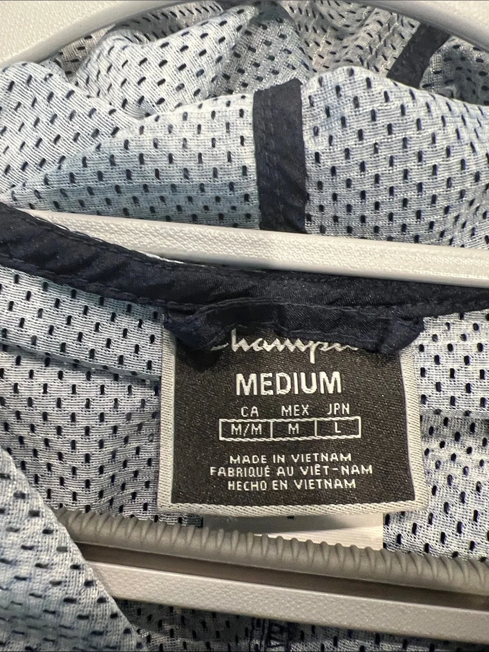 Champion Navy and White Pullover Anorak